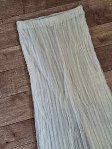 ARKET Pleated Knit Structure Cream Sheer Midi Pencil Skirt XS UK 6 EU 34 USA 2 - Picture 1 of 11