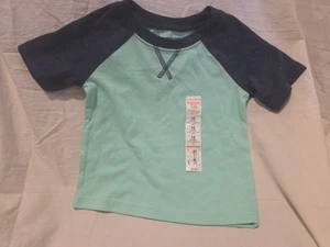 Jumping Beans Essential Tee Shirt Boys Size 12 Months Green Short Sleeve - Picture 1 of 4