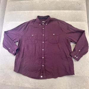 Camisa 32 Bar Azul Para Hombre 3XL XXXL Púrpura 100% Algodón Manga Larga Con Botones - Imagen 1 de 7