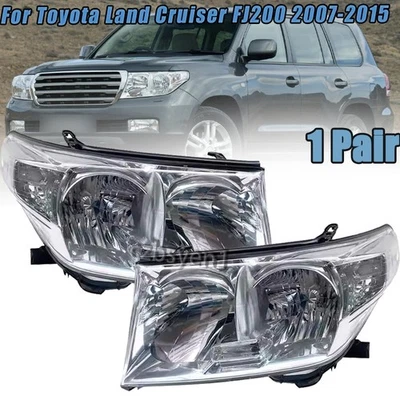 1 Pair Headlights For Toyota Land Cruiser FJ200 2007-2015 Front Lamp Foto 1 de 4