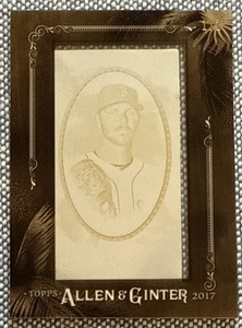 Chris OFERTA🔥2017 Topps Allen & Ginter Placa de Impresión Amarilla Enmarcada #41 1/1💥 - Imagen 1 de 2