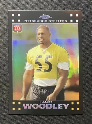 2007 Topps Chrome Refractor LaMarr Woodley RC #TC236 Steelers Rookie - Image 1 of 2