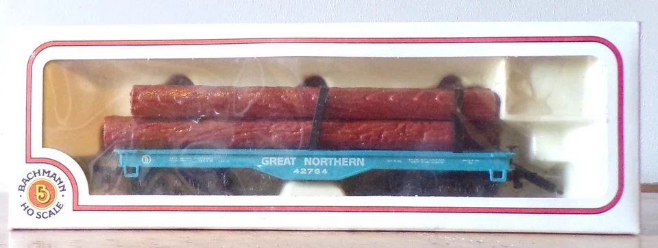 Great Northern Log  Freight car Train HO untested, possible missing parts - Image 1 of 1