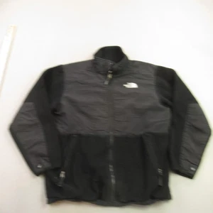 North Face Jacket Boys XL Long Sleeve Fleece Full Zip Pockets Black - Picture 1 of 11