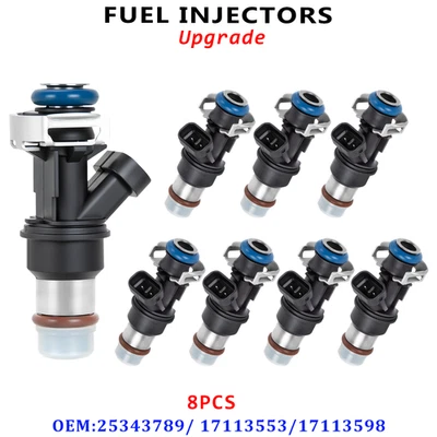 8 PCS New Fuel Injectors 17113598 Fit For 2000-2006 Chevrolet Suburban 2500 6.0L - Изображение 1 из 4