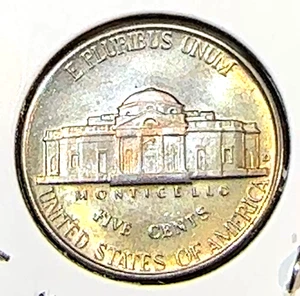 1939-D Typ 1940 Jefferson Nickel Stempelglanz schöne Originaltönung CHRC - Bild 1 von 2