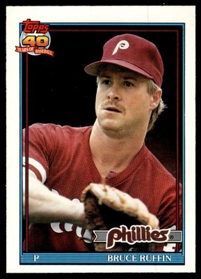 1991 O-Pee-Chee Bruce Ruffin Philadelphia Phillies #637 - Image 1 of 2