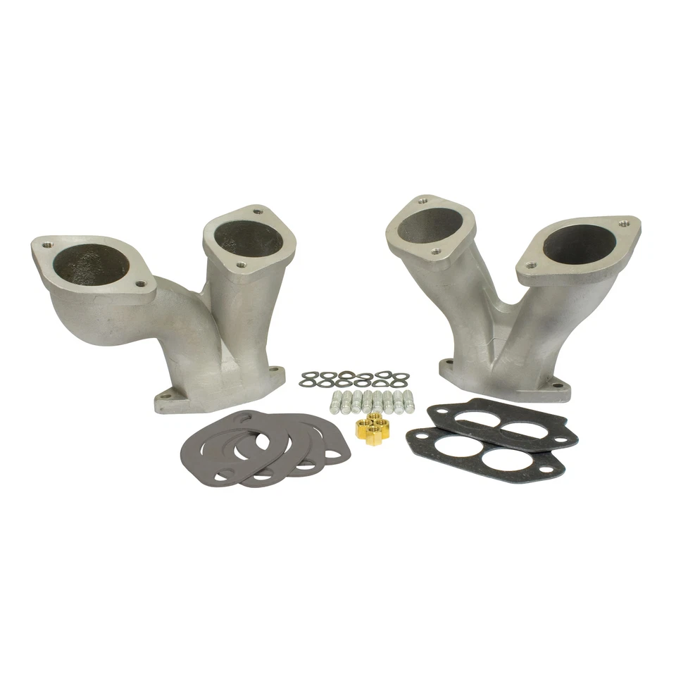 Intake Manifolds, Dual IDA & EPC, Offset Short, Pair Dunebuggy & VW - Image 1 of 1