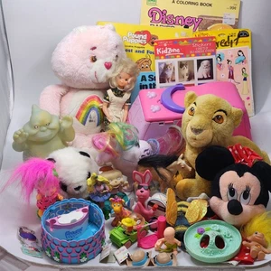 Vtg Girls Toy Lot A 1980s 1990s Care Bears MLP BItsy Bear Puffkins Pound Puppies - Picture 1 of 24