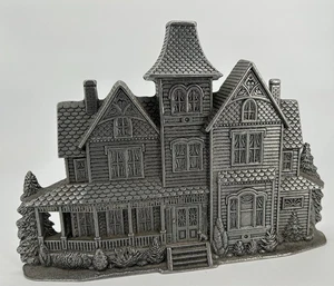 Vintage Victorian House 3D Building CARSON FREEPORT PA PEWTER METALWORKS - Picture 1 of 3