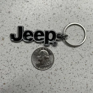 Jeep Automobiles Pewter Logo Keychain Key Ring #54060 - Picture 1 of 2