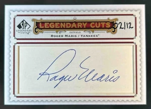 2009 SP Legendary Cuts Roger Maris Cut Signatures Auto #2/12 Yankees - Picture 1 of 2