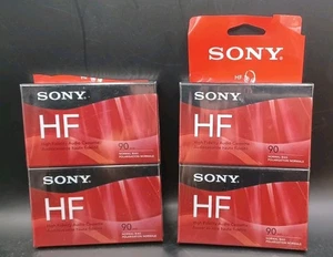Casetes de audio Sony HF de alta fidelidad 90 minutos sellados 4 casetes. D2345 - Imagen 1 de 11