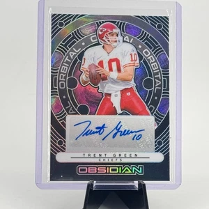 2024 Panini Obsidian Trent Green AUTO Card PURPLE Orbital Chiefs Legend! - Picture 1 of 2