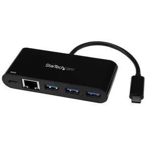 StarTech.com USB-C to Ethernet Adaptor with 3-Port USB 3.0 Hub and Power Deliver - Picture 1 of 1