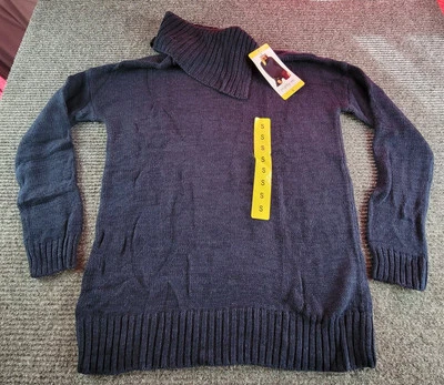 Matty M NWT Women’s Knitted Envelope Turtleneck Sweater Cobalt Blue Small  - Image 1 of 4