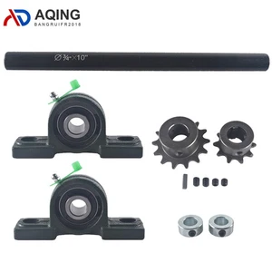 Kit Completo de Eje Gato para Mini Bicicleta Go Kart Cadena 3/4 X 10" 40/41/420 - Imagen 1 de 7