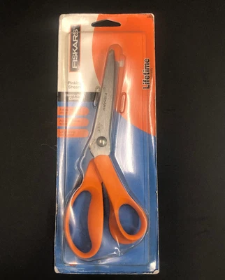 Fiskars 9445 Vintage 9" Heavy Duty PINKING SHEARS (Made in USA, Open Box) - Image 1 of 2