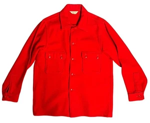 Chaqueta De Colección Años 60 70 Oficial Boy Scouts América Talla 44 Roja Lana Jac Camisa BSA - Imagen 1 de 8