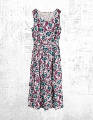 Ex Ex Seasalt Women’s Sleeveless Belle Dress in Crayon Floral Purple - Image 1 of 4