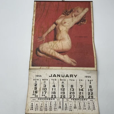 Calendario Marilyn Monroe 1955 sueños dorados posado completo. Foto 1 de 4