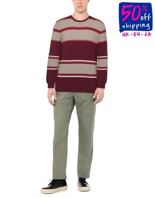 RRP €171 ALPHA STUDIO Pullover Jumper IT50 US40 L Cashmere & Wool Blend Striped - Image 1 of 4