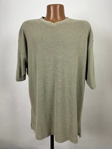 Camisa De Colección Años 90 Punto Gofre Hombres L Gran Tamaño Elástica Mínima Beige Corneta Niño - Imagen 1 de 12