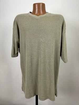 Camisa De Colección Años 90 Punto Gofre Hombres L Gran Tamaño Elástica Mínima Beige Corneta Niño Foto 1 de 4