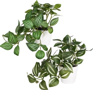2 Packs Small Fake Plants Artificial Potted Plants for Home Decor Faux Indoor... - Picture 1 of 7