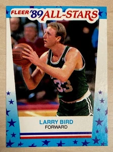 Larry Bird - Pegatinas Fleer All-Stars 1989-90 #10 - Boston Celtics - Imagen 1 de 2