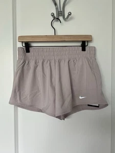 NWT Nike Women's Dri-FIT Mid-Rise 3" Brief-Lined Shorts DX6010 - Lt Violet Ore - Picture 1 of 5