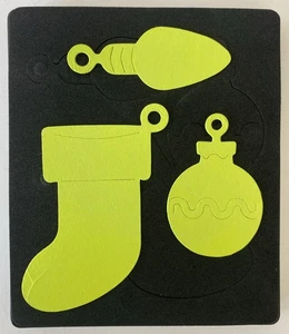 Sizzix ~ CHRISTMAS ORNAMENT, LIGHT & STOCKING ~ Die Cutter Paper Craft Card Cut - Picture 1 of 1