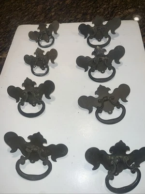 Lote de 8 puxadores de gaveta góticos vintage - Imagem 1 de 4