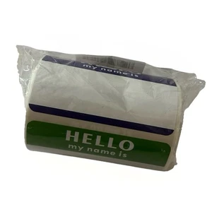 Roll of  300 Mixed Colors Hello My Name Is Name Tag Label Stickers New - Picture 1 of 4
