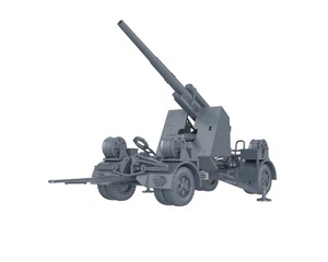 WWII GERMAN - FLAK 18 8.8CM FIRING CARRIAGE shield 1/56 1/72 1/87 1/100 3D - Picture 1 of 5