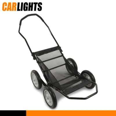Nuevo carro de recuperación de juego de ciervos multiuso plegable de 500 lb de capacidad Crawler negro Foto 1 de 4