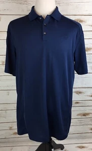 * Nike Golf Poloshirt Herren XL blau 100% Polyester Kurzarm Pullover hat Logos - Bild 1 von 11