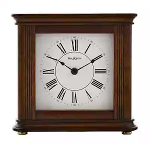 Widdop quadratische Nussbaum Kaminuhr mit Westminster Glockenspiel W2904 - Bild 1 von 4