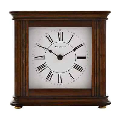 Widdop Square Walnut Mantel Clock with Westminster Chime W2904 - Image 1 of 4