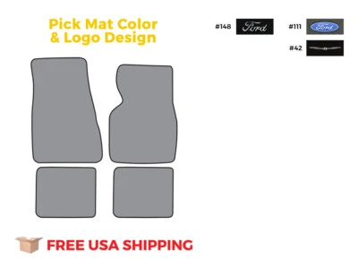 FITS 1983-1988 Ford Thunderbird Floor Mat 4pc Cutpile - Image 1 of 4