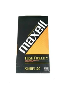 Maxell Blank VHS Tape T-120 XL-HIFI 6 Hour Epitaxial Pro Grade High Fidelity. - Picture 1 of 3