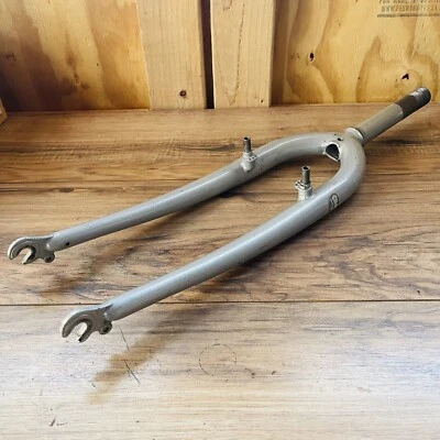Trek 1-inch 1” Threaded Rigid MTB Fork 26 134 Steerer 395 AtoC Gray Chromoly - Image 1 of 4