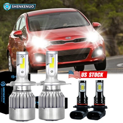 Combo Kit de faros LED para Kia Rio 2012-2020 haz alto/bajo + bombillas antiniebla Foto 1 de 4