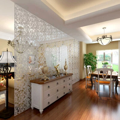 24Pcs Hanging Screen Room Divider Panels Partition Wall Curtain Hollow Art Decor - image 1 of 4