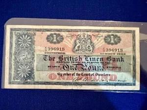 Banco de lino británico Scotland 1962 de 1 libra - Imagen 1 de 2