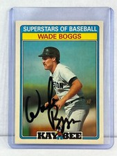 1987 Kay Bee #4 HOF Wade Boggs Autographed Card Boston Red Sox