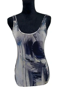 Camicia Fuzzi Jean Paul Gaultier JPG rete serbatoi astratti taglia grande $345 nuova senza etichette - Foto 1 di 7