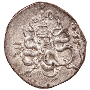 190 - 133 v. Chr. MYSIEN, PERGAMON ALTGRIECHISCH SILBER ZISTOPHORE TETRADRACHME (#5059) - Bild 1 von 2