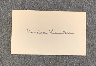 Duke Snider Autographed Index Card - Dodgers Mets HOF - Image 1 of 3
