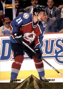 1996-97 Pinnacle #249 Peter Forsberg Unmarked Checklist COLORADO AVALANCHE - Picture 1 of 2